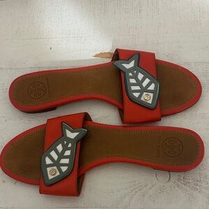 Tory Burch Leather Slides (8.5)